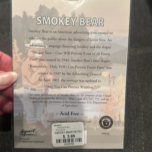 Smokey Bear national Park sticker NIP - Picture 2 of 2
